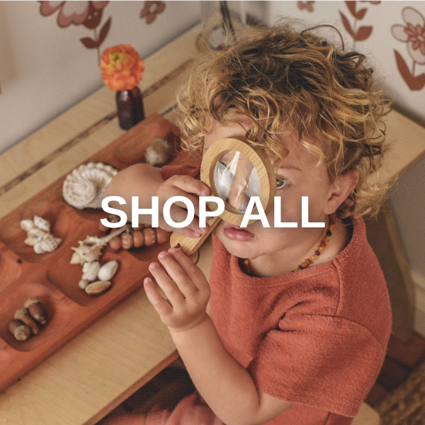 image of a child in Australia with wooden toys 