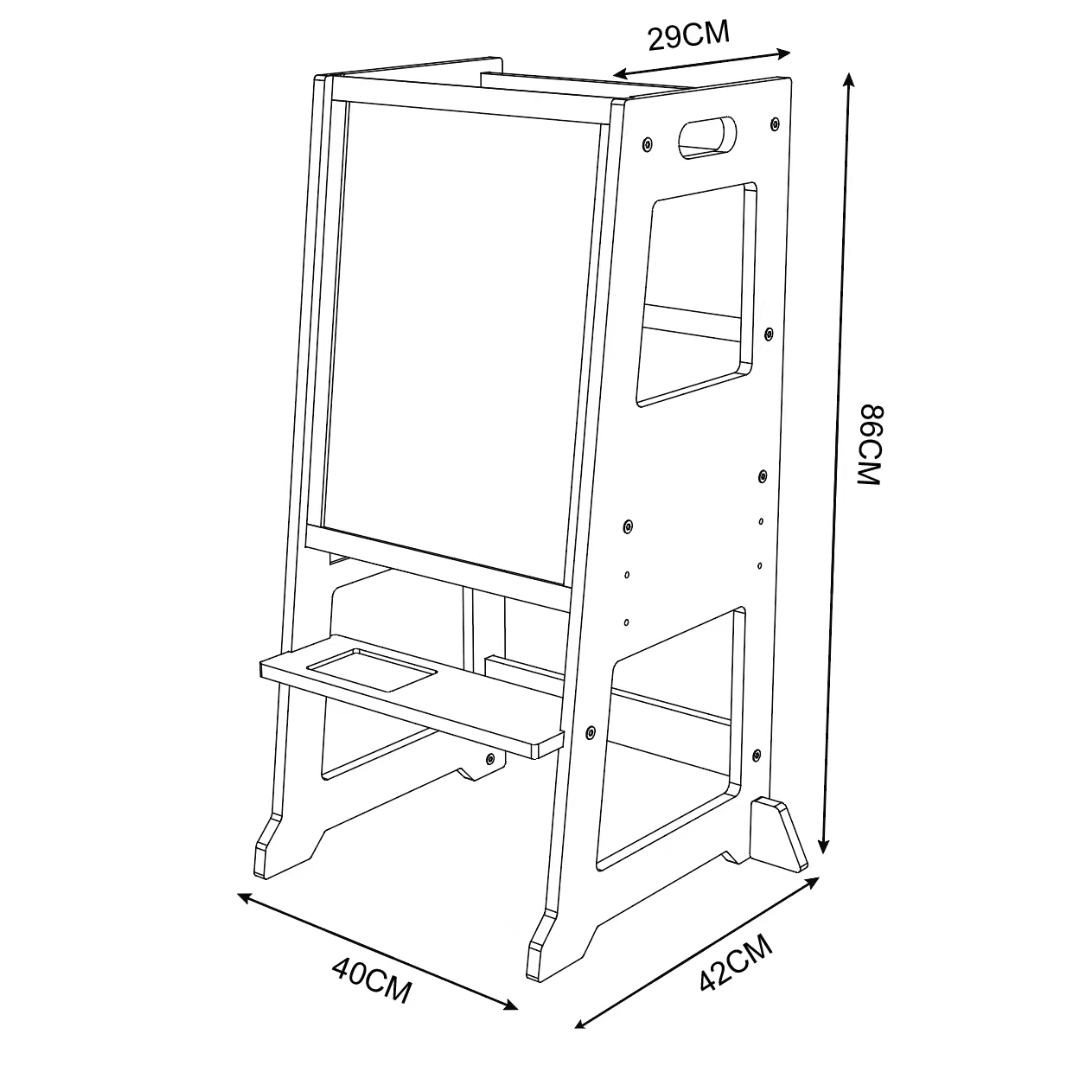 Slimline Learning Tower | Birch