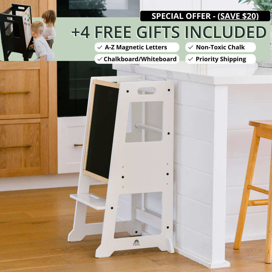 Slimline Learning Tower | White