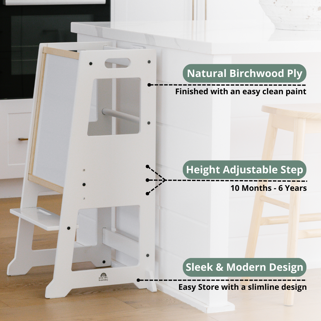 Slimline Learning Tower | White